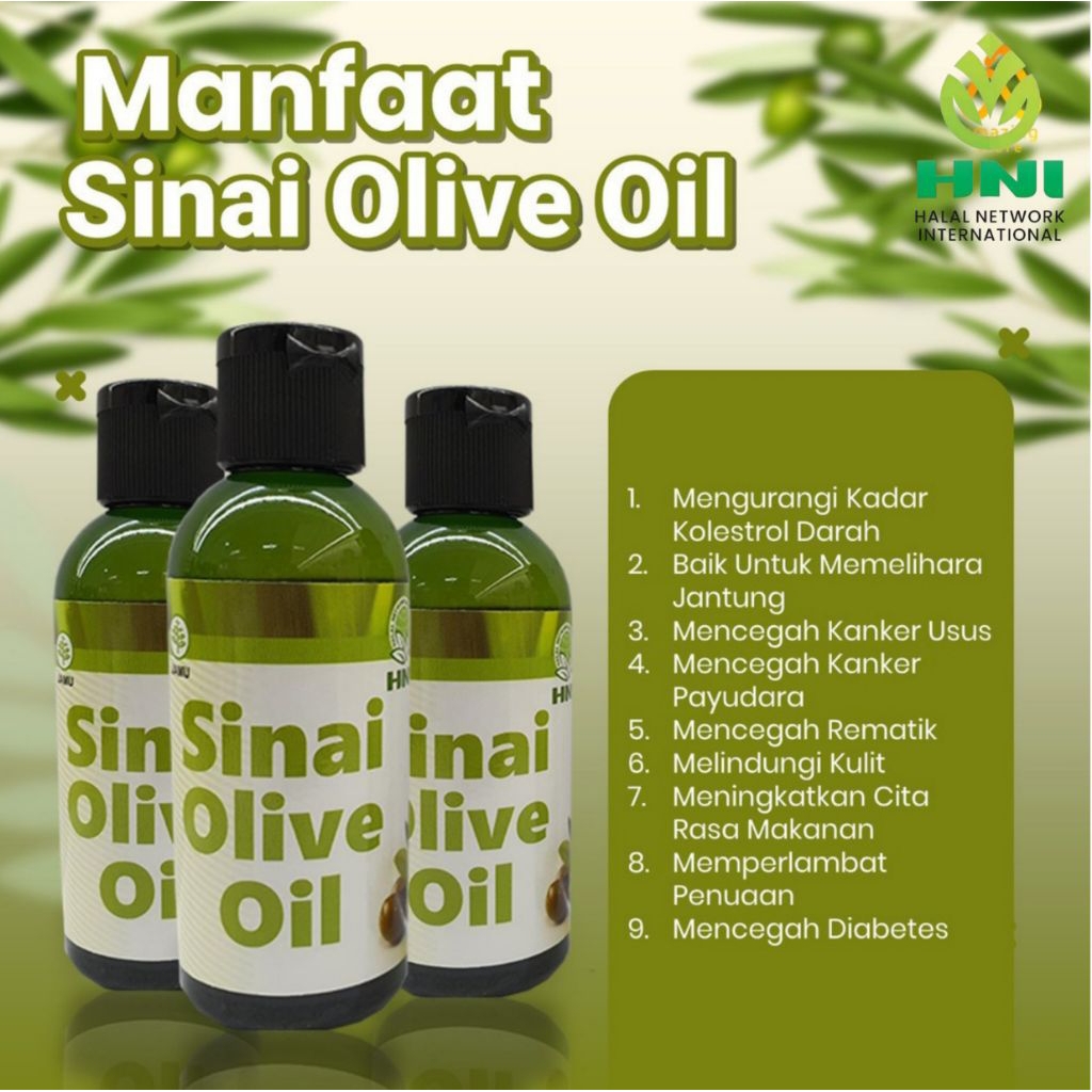 

HNI Sinai Extra Virgin Olive oil, Minyak Zaitun berkwalitas