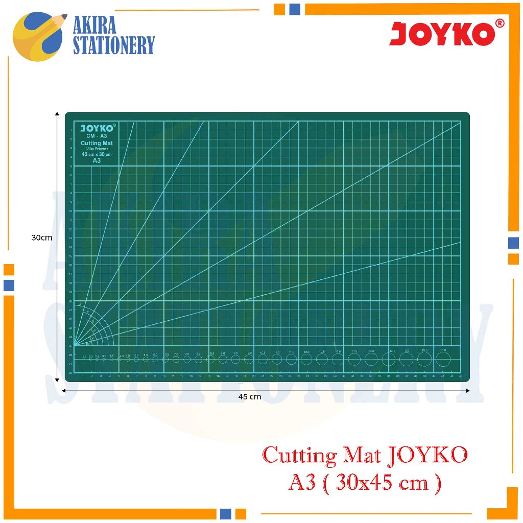 

Cutting Mat JOYKO CM A3 BIG / Alas Potong Kertas CM-A3 Besar 30 x 45 cm / Tatakan Cutter Hijau Gede CMA3 ( PCS )