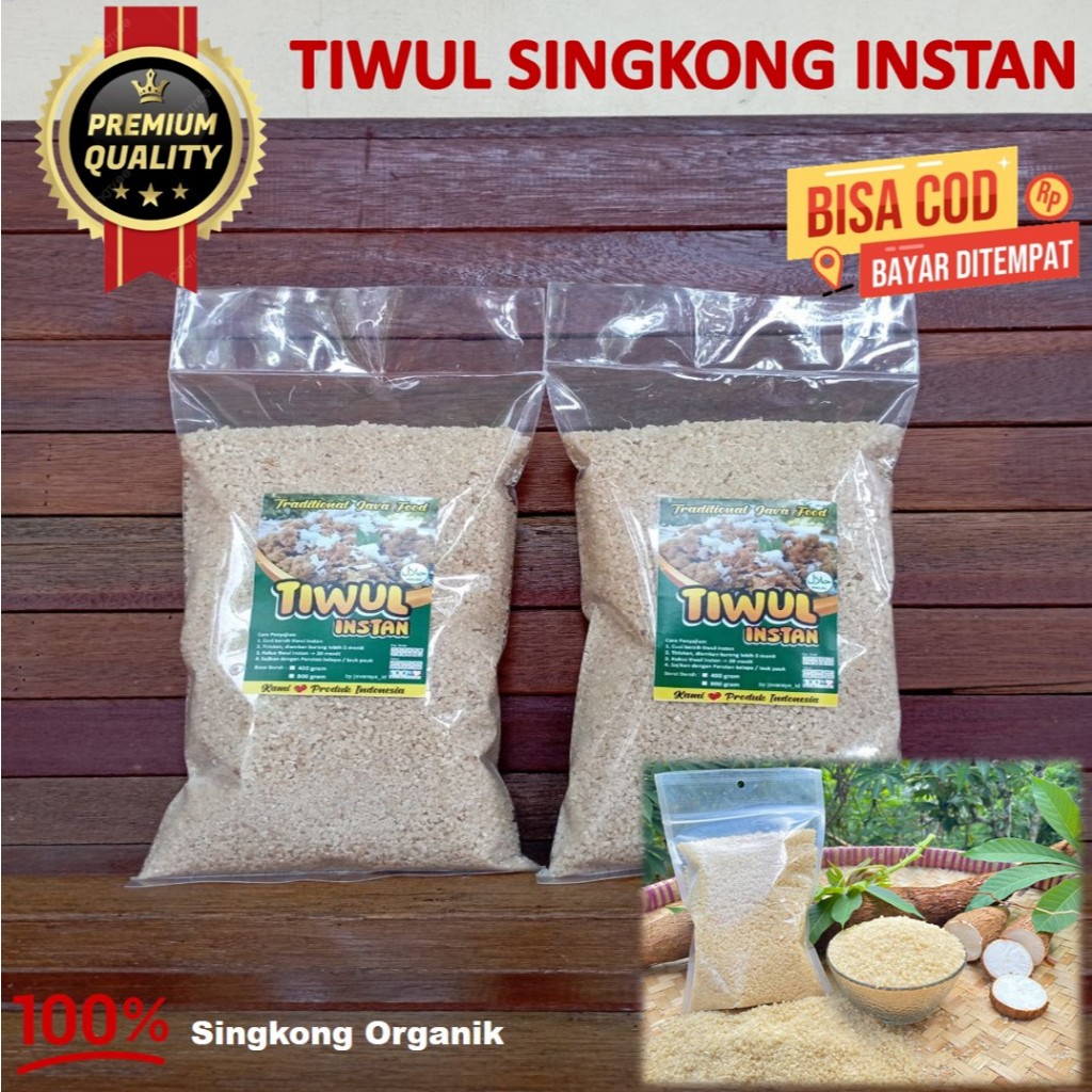 

Tiwul Oyek Instan Beras Singkong Asli 500 gram