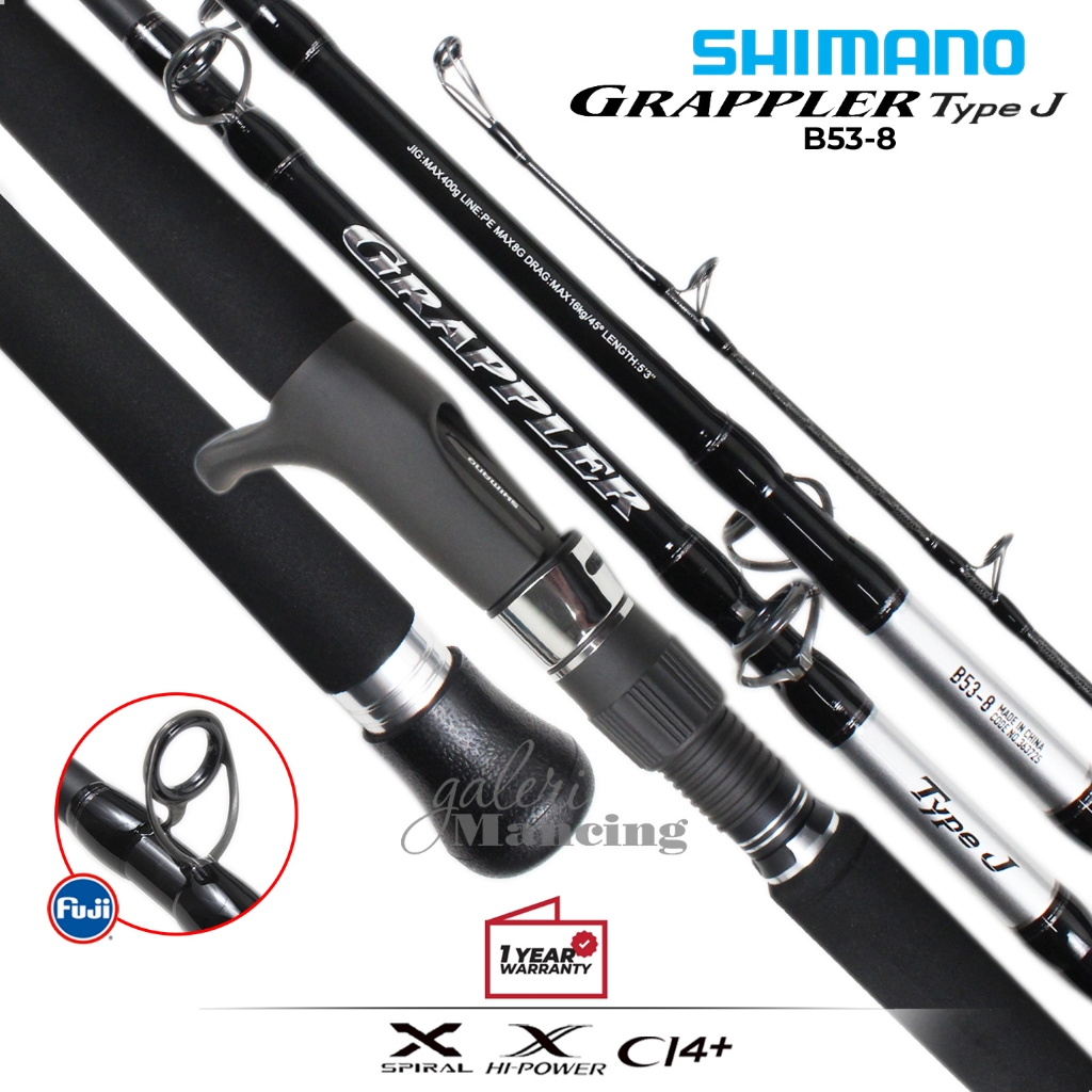 Joran Overhead Shimano Grappler Type J 2025 | Fuji Guides CI4+ Seat | Over Head Bait Jigging | Galer