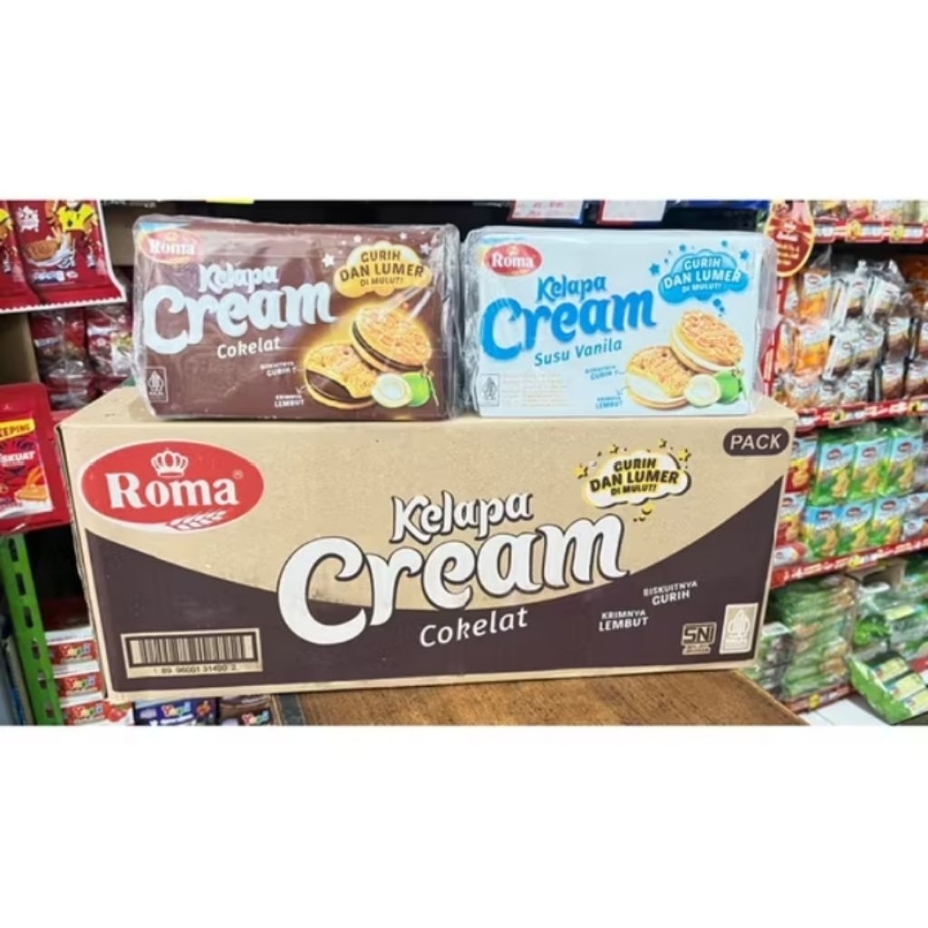 

1 DUS ROMA CREAM 189 GRAM ISI 28 PCS