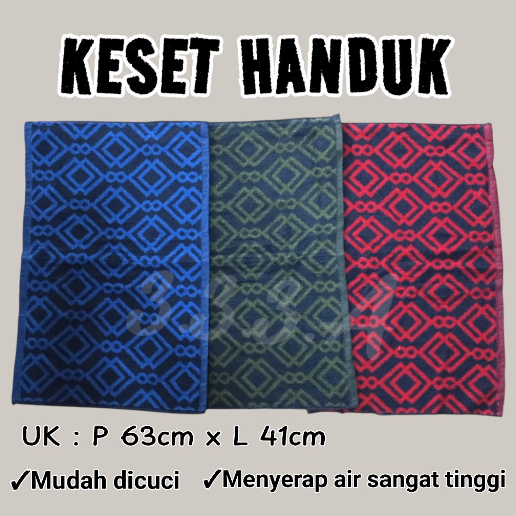 [BISA COD]KESET HANDUK MURAH/KESET HANDUK BESAR/KESET HANDUK MOTIF/KESET HANDUK/KESET KAMAR MANDI/KE
