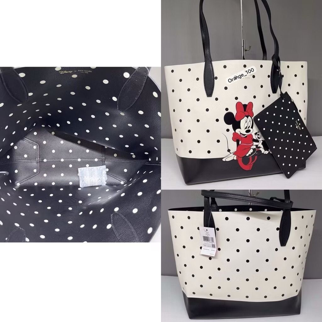 TAS WANITA KS  DISNEY NEW YORK MINNIE MOUSE REVERSIBLE TOTE BAG ORIGINAL