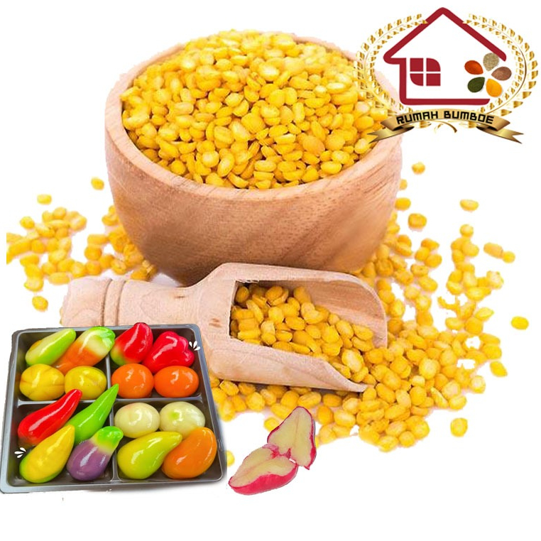 

(1 kg) KACANG HIJAU KUPAS Kacang Hijau Kupas Premium Untuk Bahan Kue