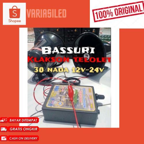 Super kencang Klakson basuri elektrik 30 nada versi toa 12volt - 24volt