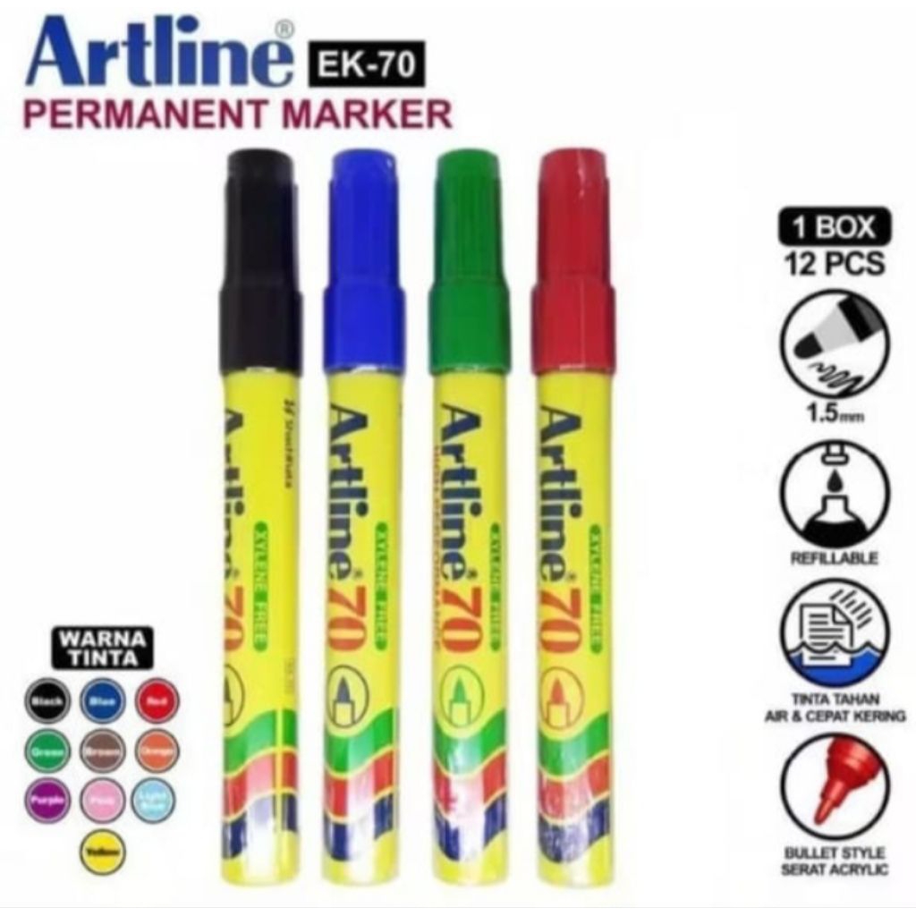 

spidol permanent artline 70(tdk bisa hilang) 1pcs