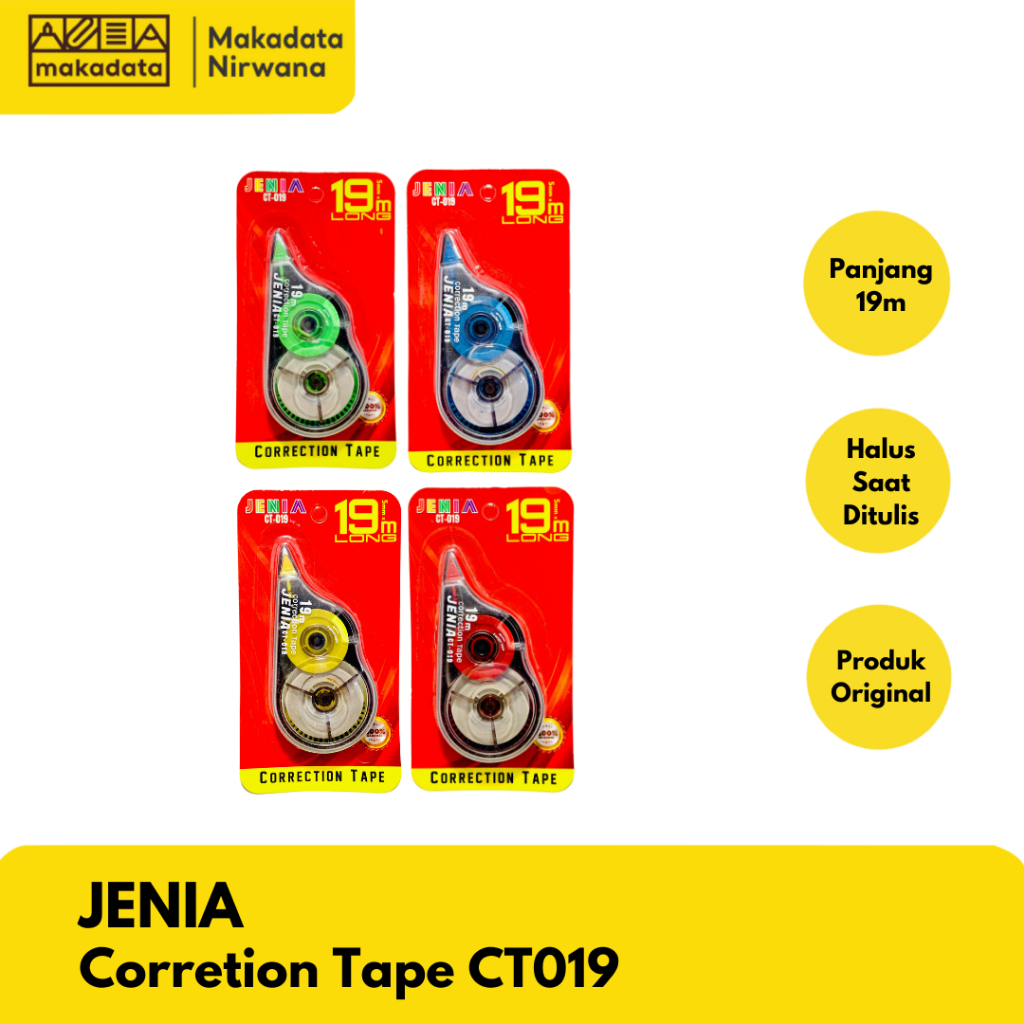 

JENIA CORRECTION TAPE / STIPO KERTAS CT-019 (1 PCS)
