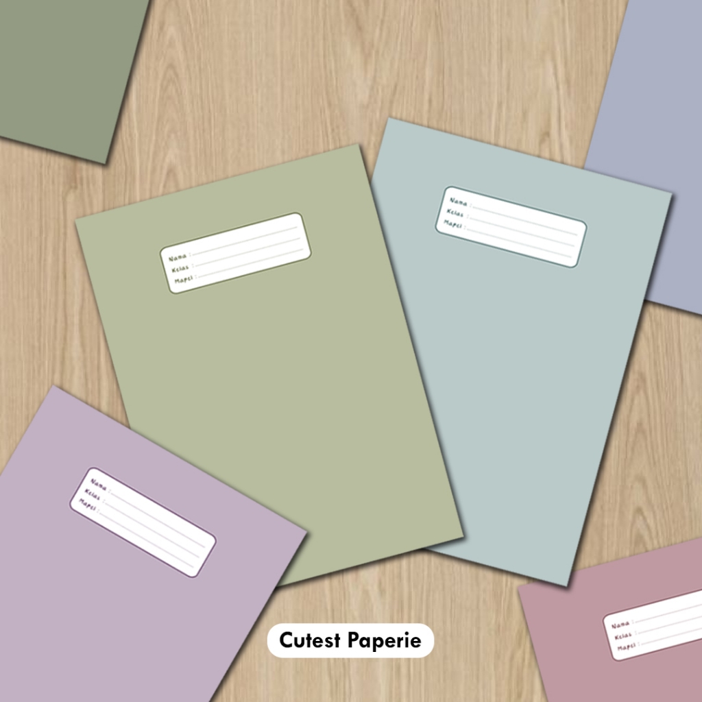 

[10 lembar] SAMPUL BUKU TULIS AESTHETIC PASTEL NATURE POLOS MOTIF