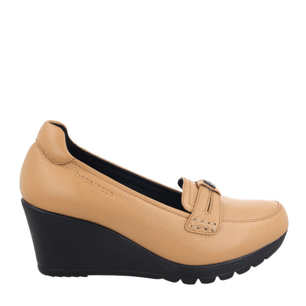 Bocorocco D. Bologna 26 Camello - Wedges 7cm Kulit Asli Halal