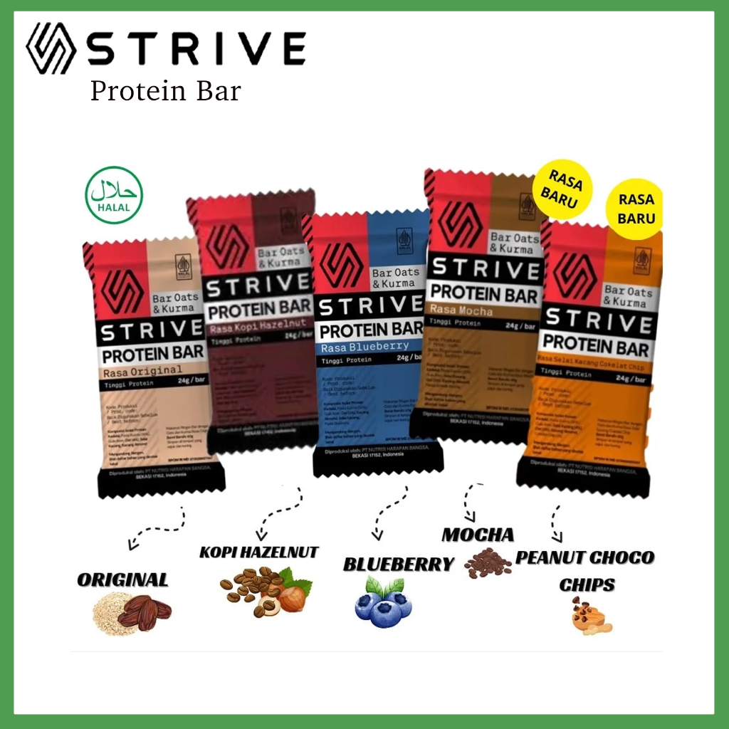 

Strive Protein Bar BPOM Halal