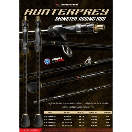 joran pancing laut shikari Hunter pray 602 180 cm - joran pancing jigging solid carbon