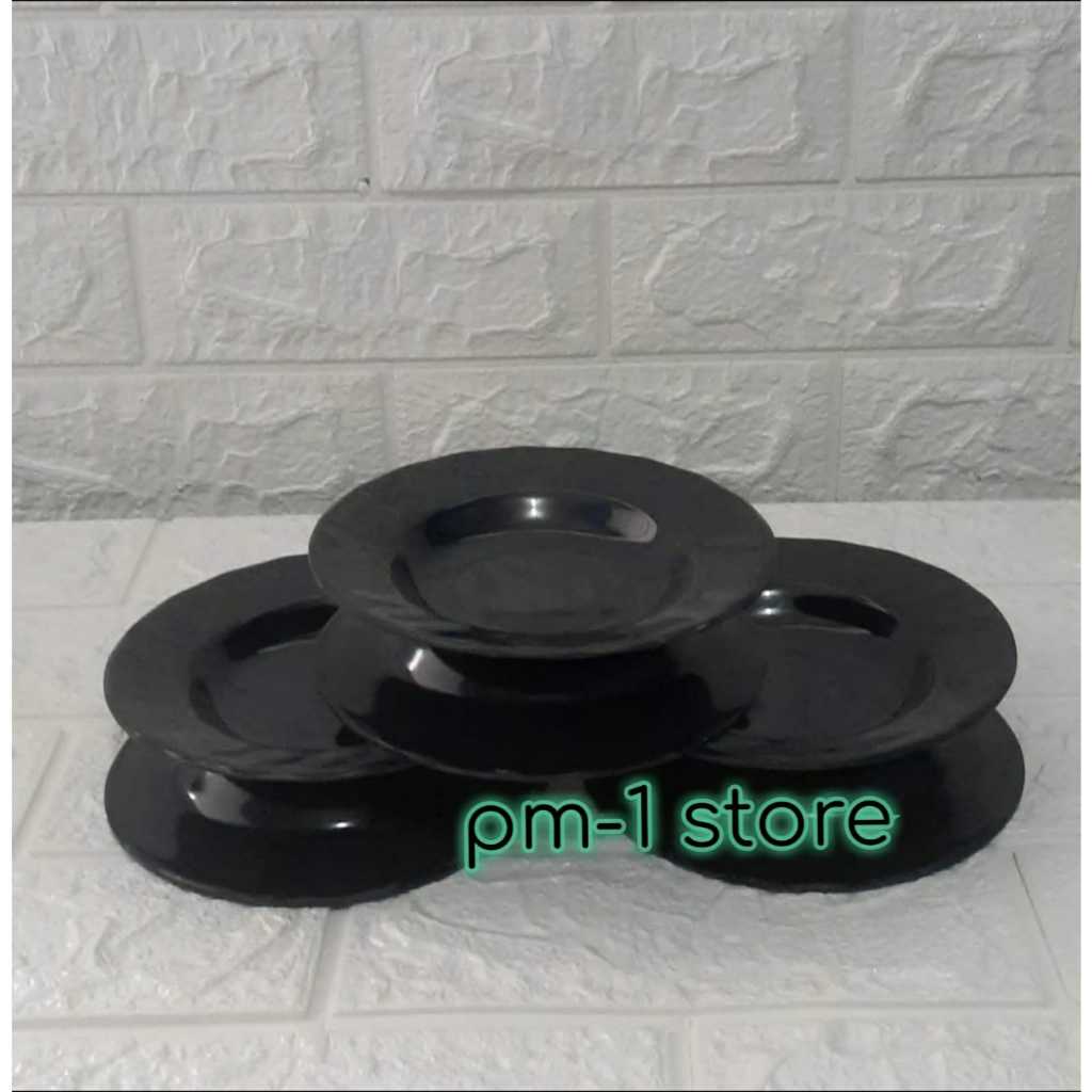 1 Lusin Piring Tatakan Gelas Melamin Tebal / Piring Kecil Polos 14 cm Termurah