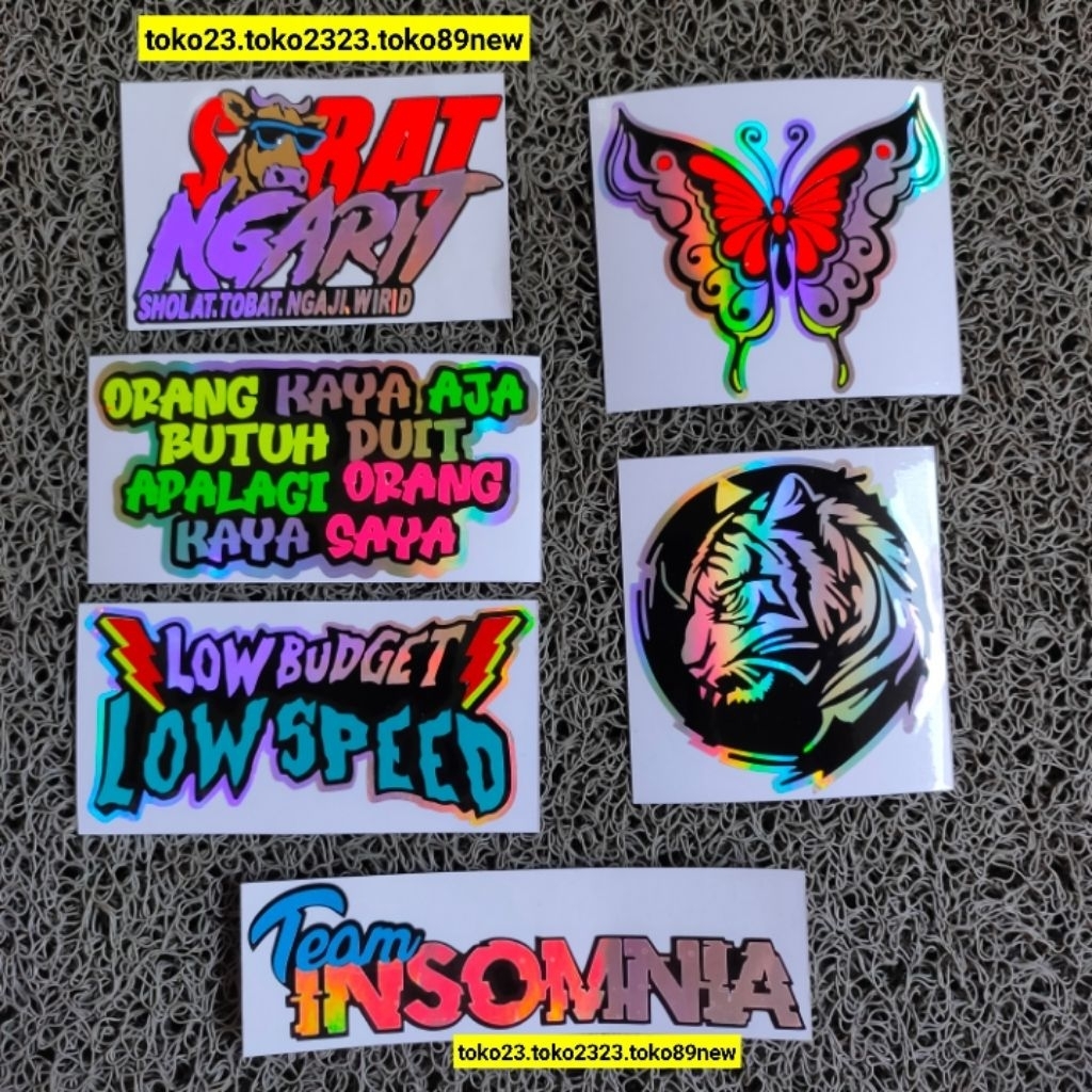 stiker hologram stiker motor keren
