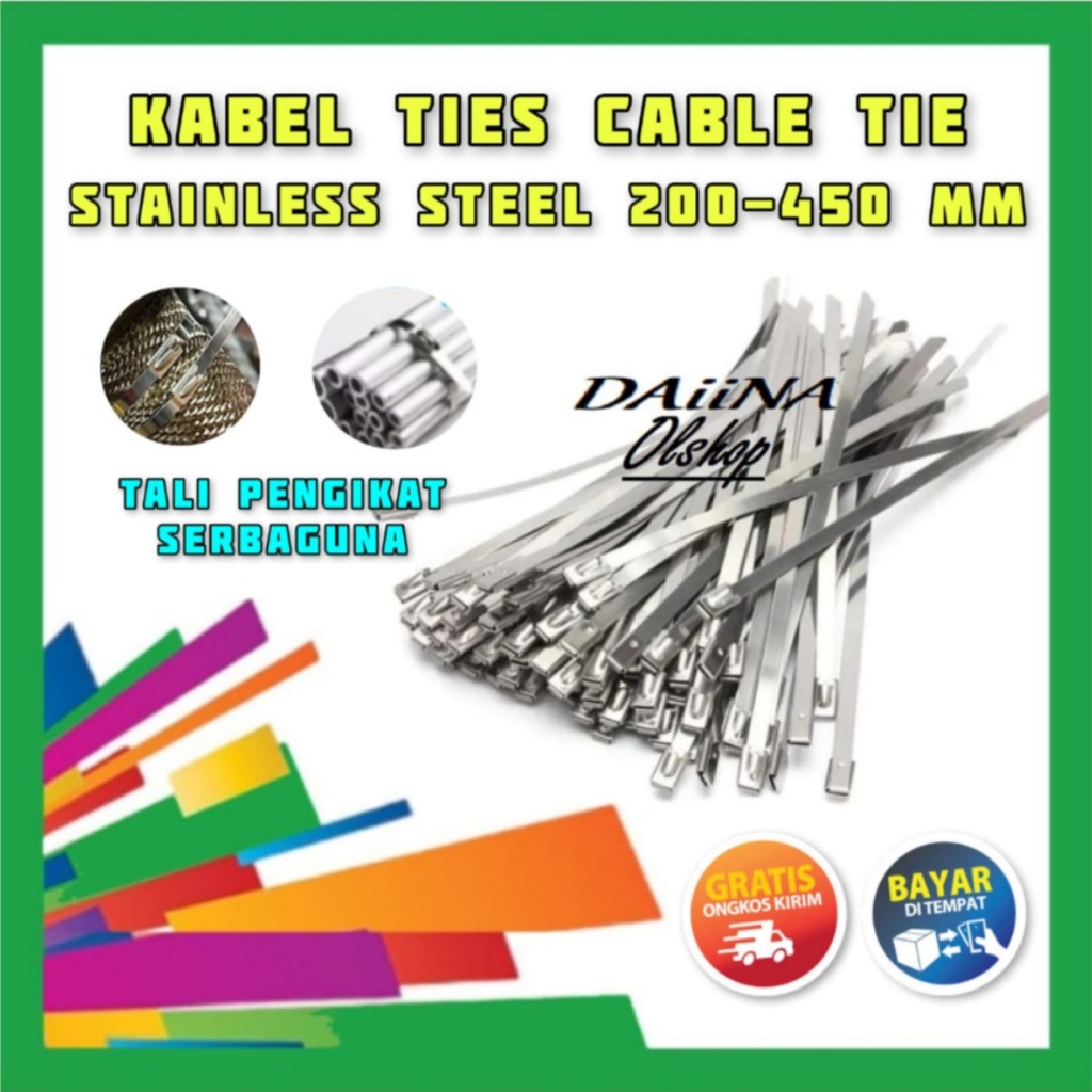 

Kabel Ties Stainless Pengikat Stainless 20 25 30 45 cm Knalpot Motor Mobil Anti Karat