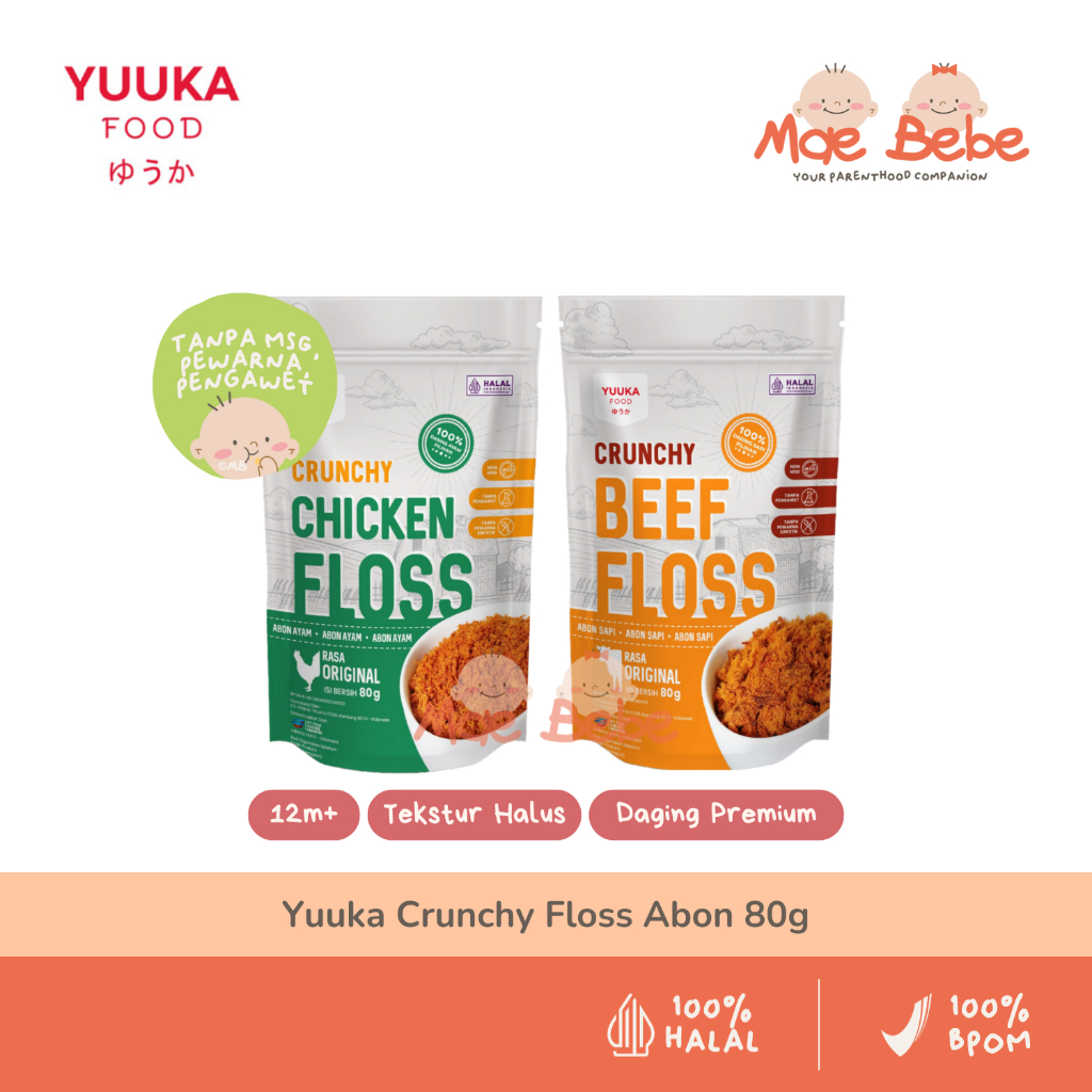 

Yuuka Food Abon Crunchy Floss Topping Protein MPASI Anak Tanpa MSG & Pengawet 80g