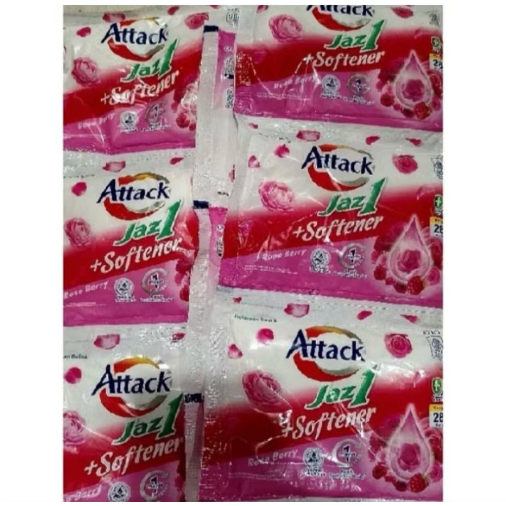 Attack Jazz1 Softener Roseberry 40gr 1 Renceng Isi 6 Sachet
