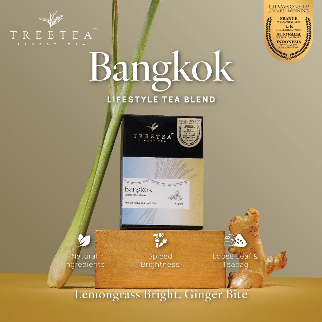 

BANGKOK - Tree Tea Box Tea Blend Lemongrass Ginger Sereh Jahe Flavor