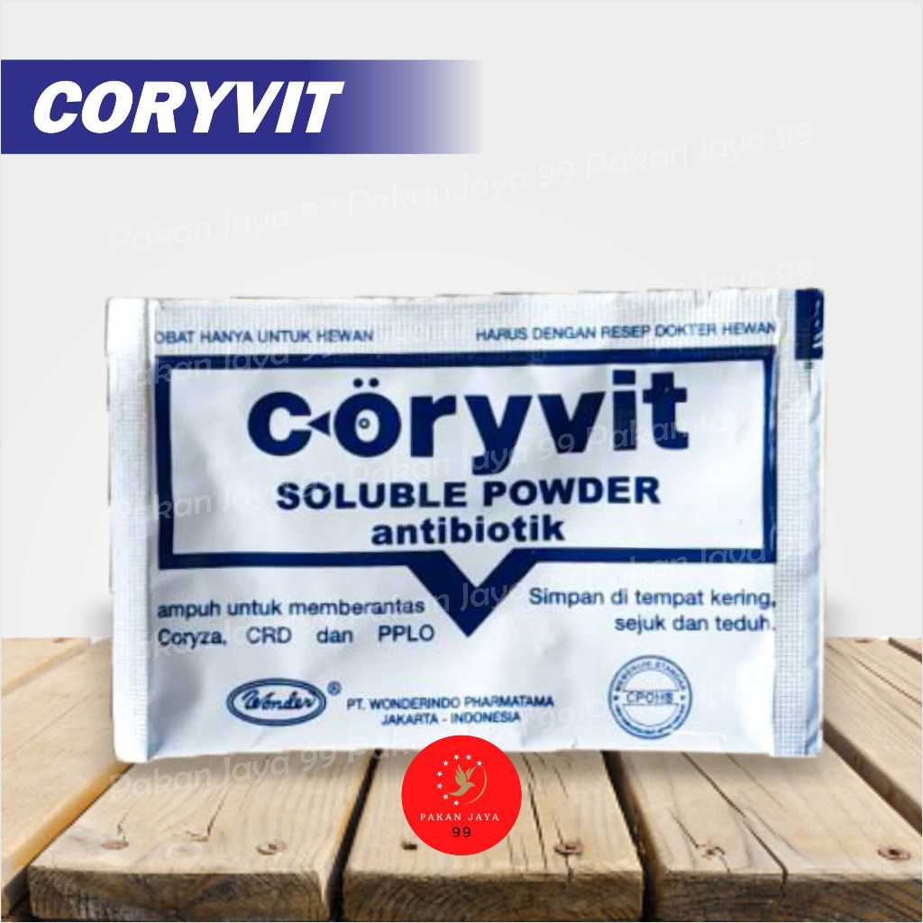 READY CORYVIT CORIVIT 1 SACHET OBAT VITAMIN ANTIBIOTIK MENGOBATI AYAM BURUNG SAKIT DEMAM FLU SNOT