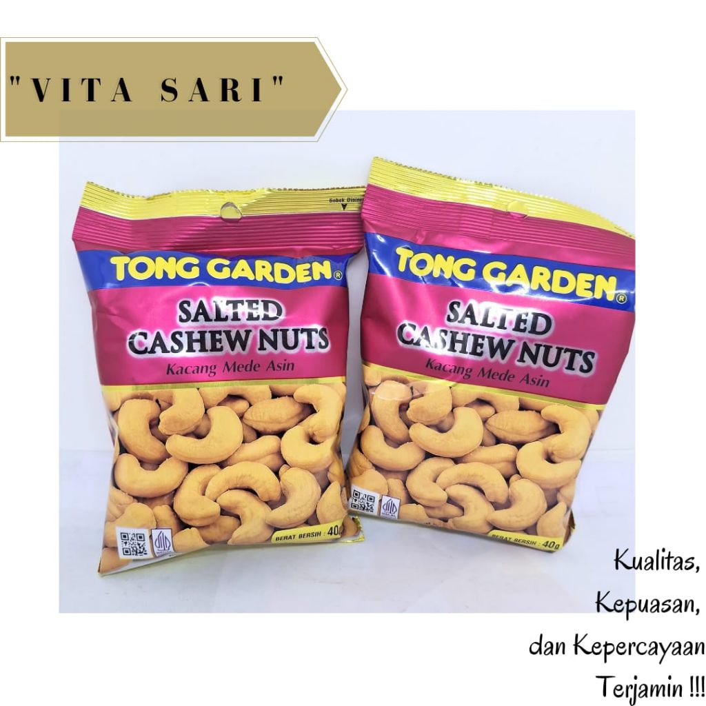 

TONG GARDEN/SALTED CASHEW NUTS/KACANG MEDE ASIN 40gr