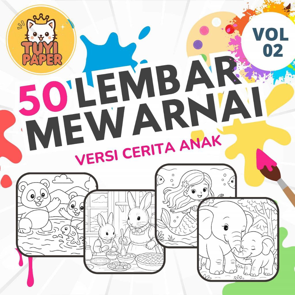 

Mewarnai Gambar Versi Cerita Anak, 50 Lembar Kertas A4 HVS Termurah
