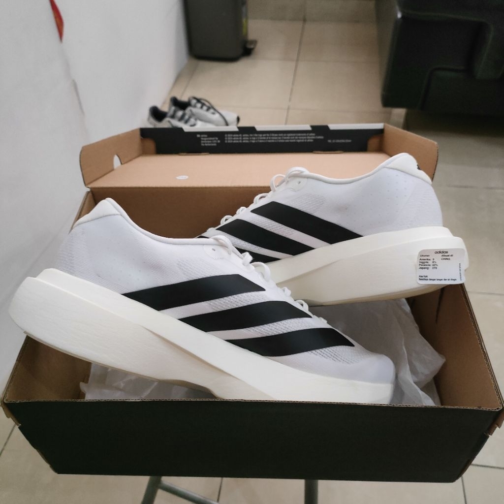 adizero evo sl white OG bekas, US9
