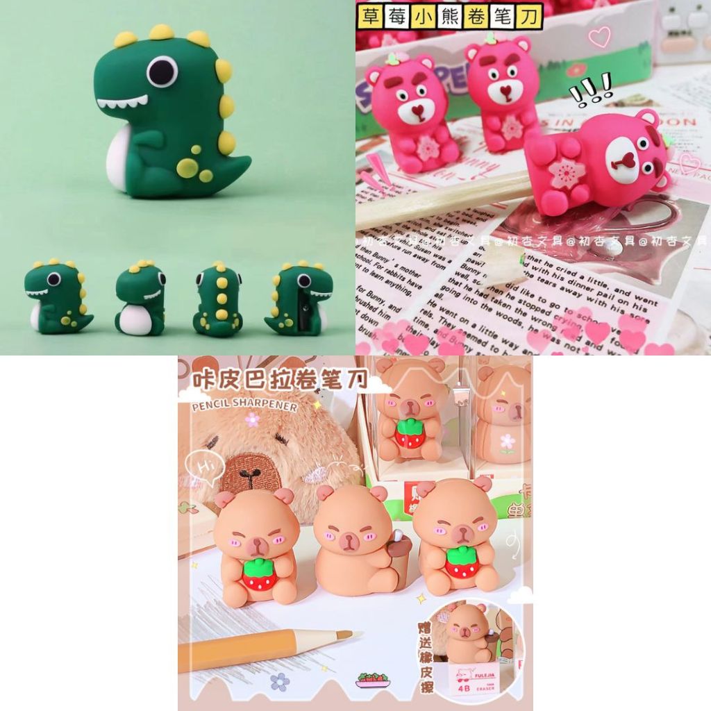 

Serutan Pensil Lucu Rautan Pensil Anak Sharpener Bentuk Dino Lotso