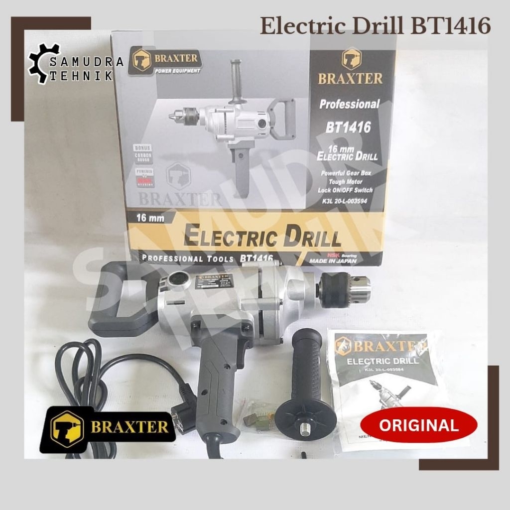 BRAXTER MESIN BOR LISTRIK MODEL PESAWAT 16MMTIPE BT1416 BRAXTER