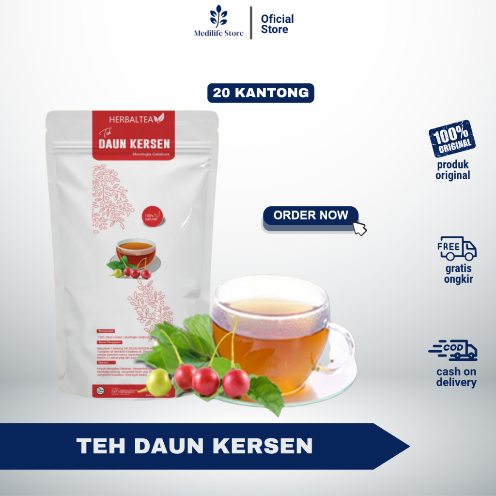 

( bisa cod ) teh daun KERSEN , cere , mengotrol kolesterol dan mengobati asam urat origin herbalife