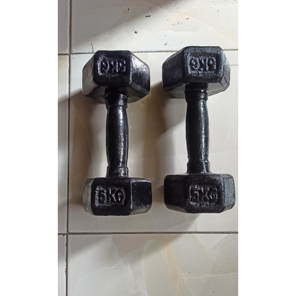 Barbel Besi/Dumbel Besi Gym 5kg (1Pcs)