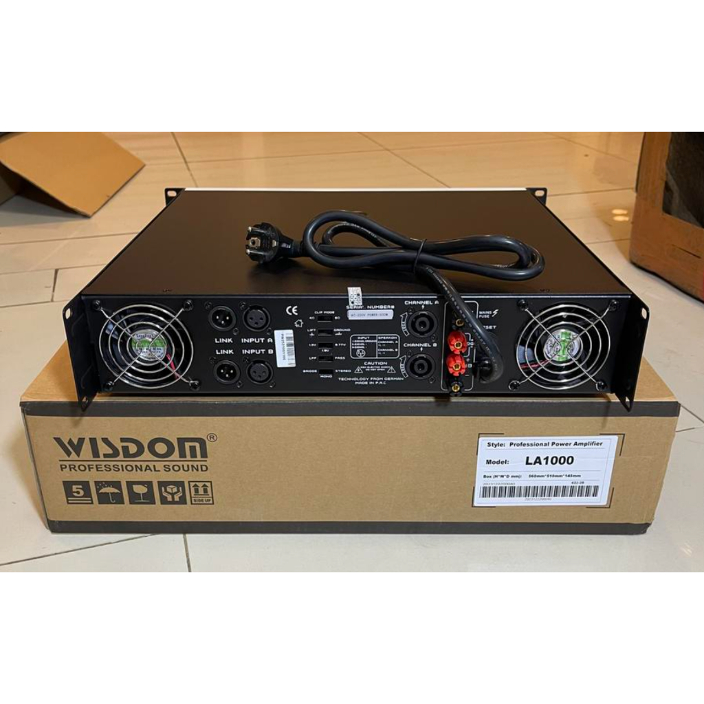 Power Amplifier Profesional Audio Wisdom LA 3000 / LA 2000 / LA 1000 — LA3000 / LA2000 / LA1000 – ORIGINAL GARANSI RESMI