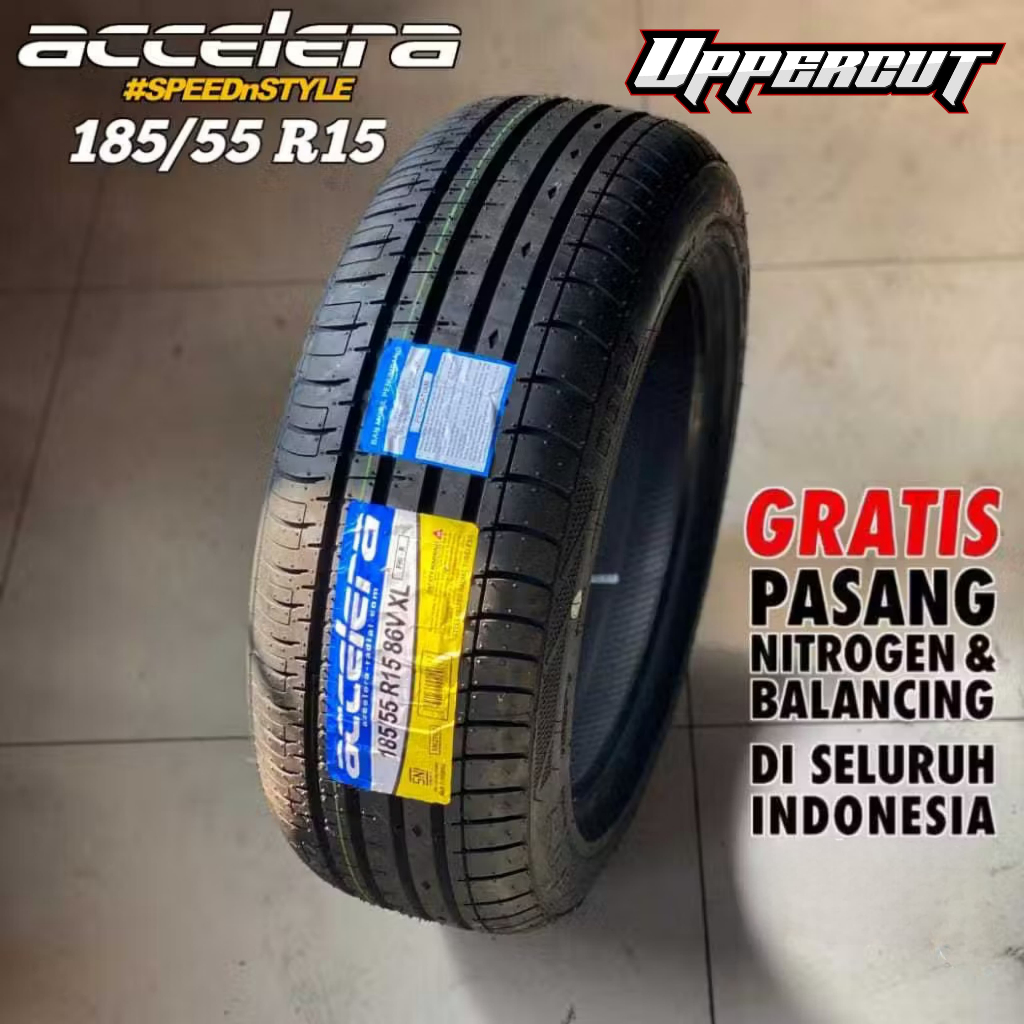 BAN MOBIL STANDAR BRIO 185 55 R15 MEREK ACCELERA PHI-R BAN TUBLES BERKUALITAS