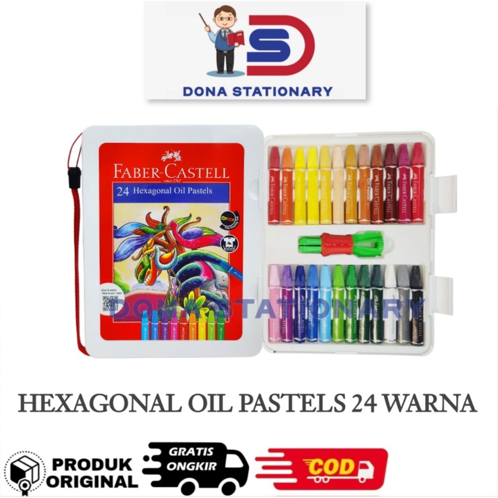 

FABER CASTELL Hexagonal Oil Pastel 24 Warna / Krayon Hexagonal Oil Pastel 24 Warna Faber Castell