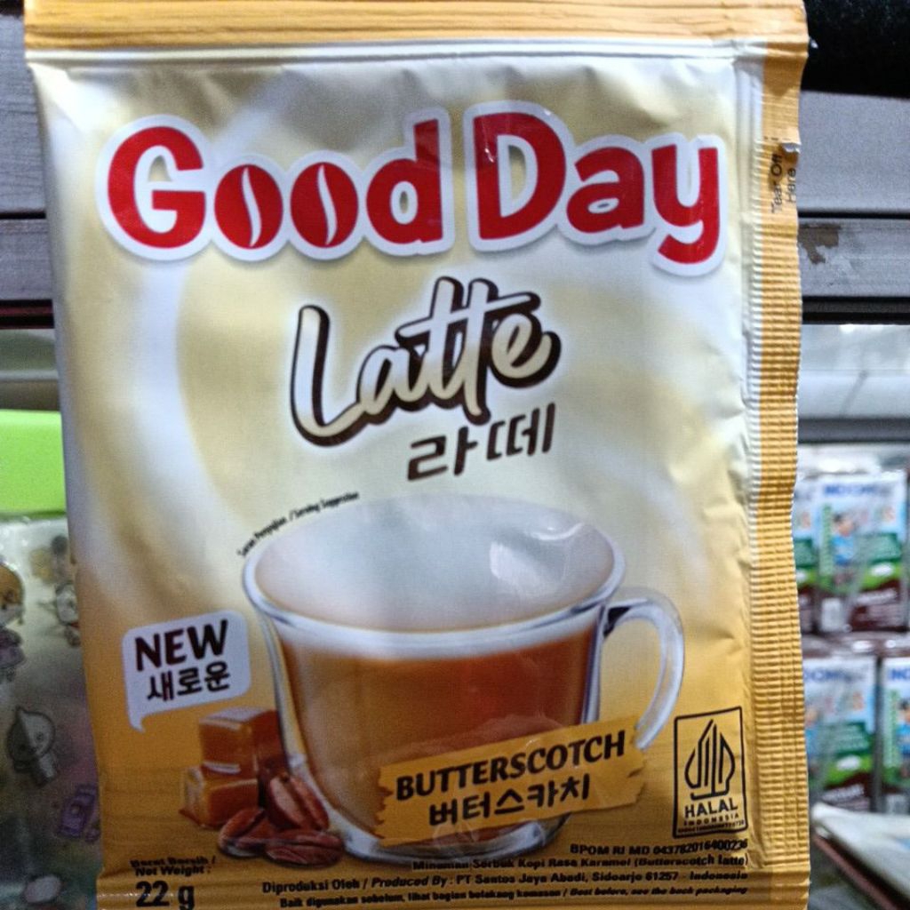 

Good day Latte original dan butter scotch 22 gr ED Nov 26
