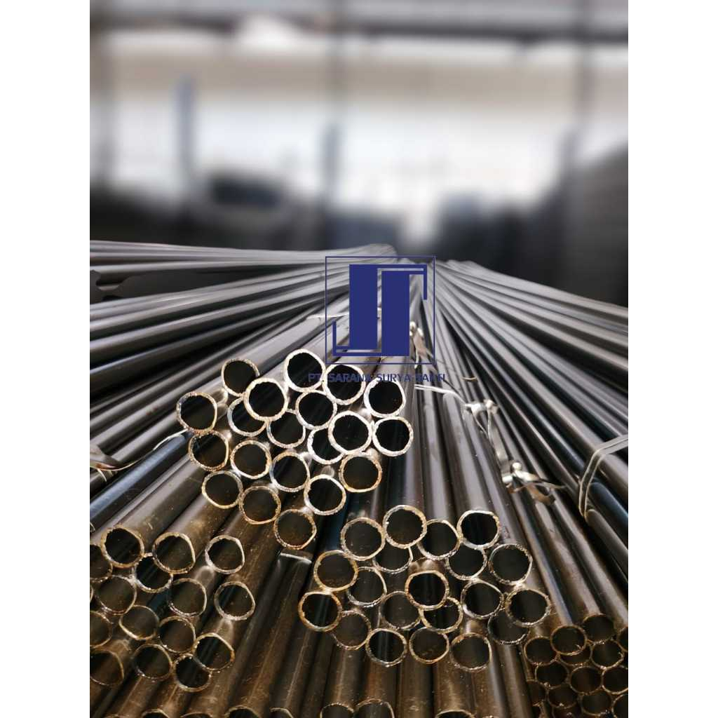 pipa bulat besi pipa bulat staalbuis pipa besi 3/4 inch OD 19mm panjang 6 meter