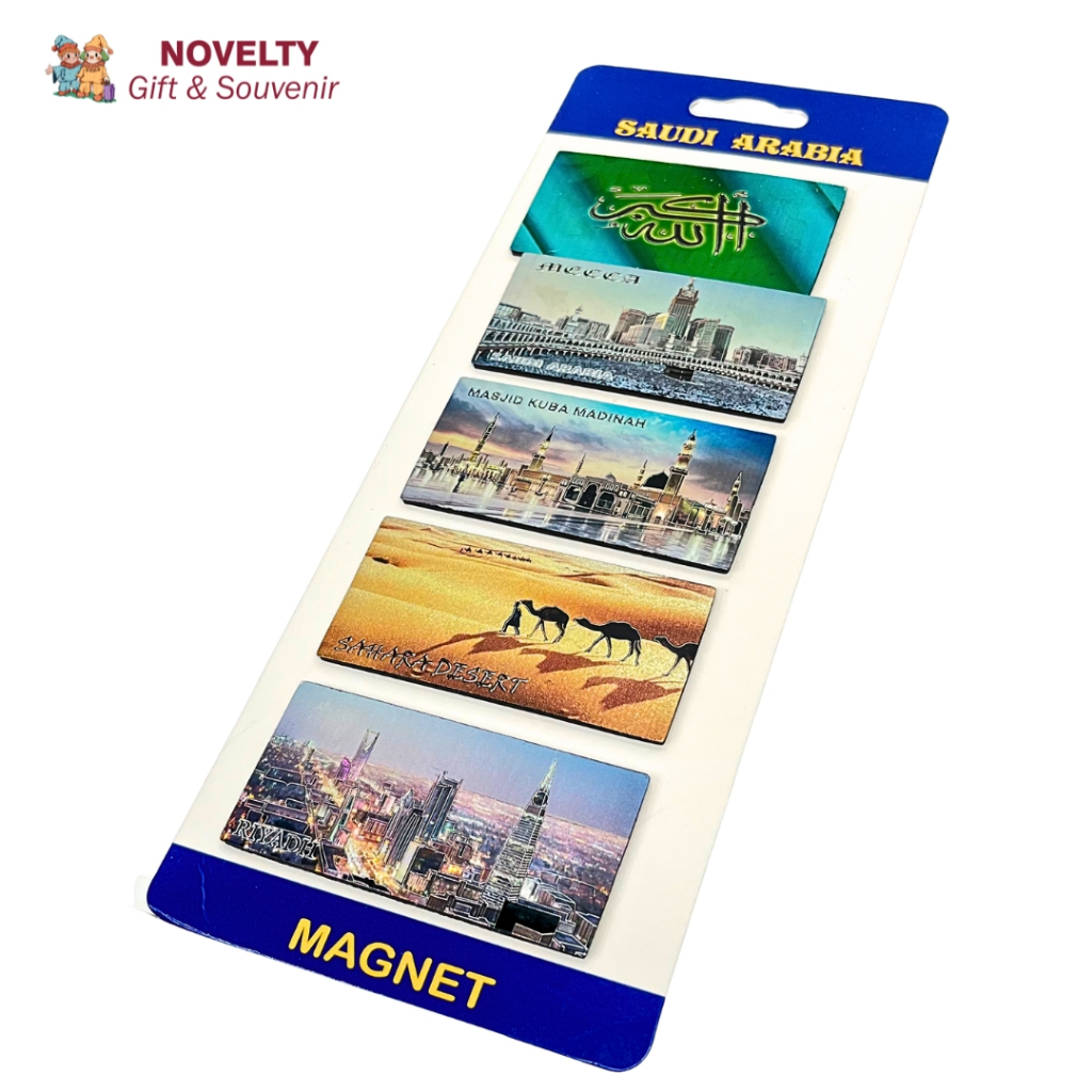 Souvenir magnet kulkas Mekkah Madinah Riyadh Sahara oleh oleh negara Saudi Arabia