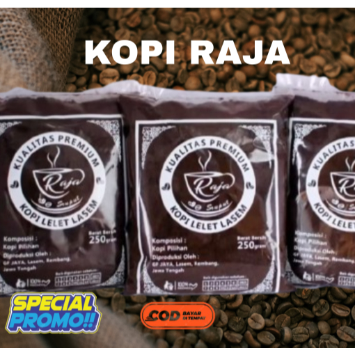 

(GROSIR) KOPI RAJA – KOPI LELET KHAS LASEM ASLI | KOPI HITAM TRADISIONAL JAWA PEKAT & PAHIT NENDANG | UNTUK TUBRUK & NGLELET | KOPI LOKAL UMKM | 200GR 225GR | RASA KUAT & AROMA KHAS