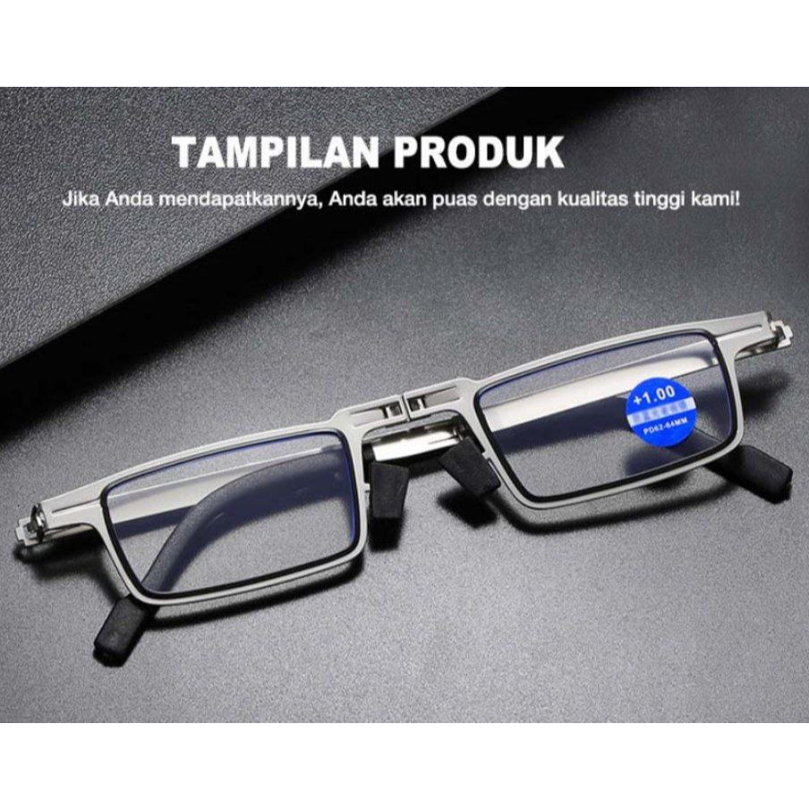 Kacamata German Ultra Ringan Titanium Sekrup Lipat Kacamata Baca Tabs