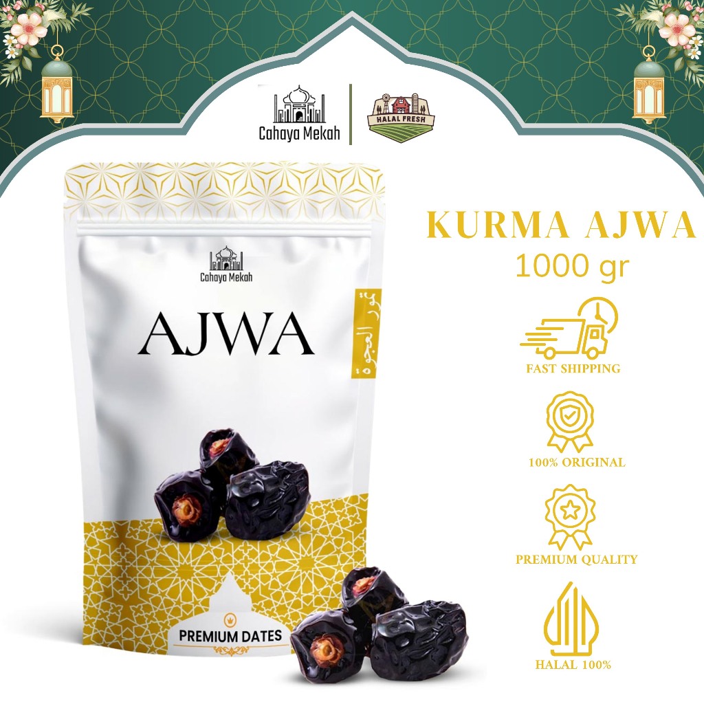 

Cahaya Mekah Kurma Ajwa Premium 1kg High Quality