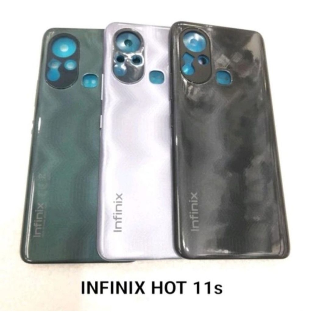 BackDoor Back Cover Casing Housing Kesing HP Tutup Belakang Infinix HOT 11s X6812 X6812B + Tombol