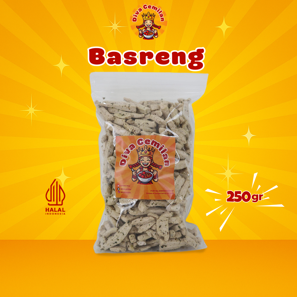 

250 gram Basreng Original Gurih Daun Jeruk renyah kriuk cemilan snack basreng kiloan