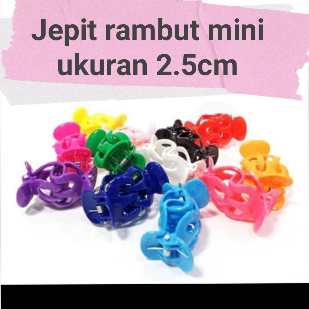 jepit rambut jedai (1pcs)mini ukuran 2.5cm/jepit poni/jepit anak