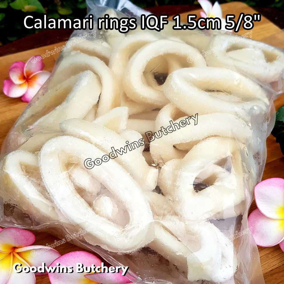 

Calamari Ring Cumi Cincin beku Squid frozen seafood IQF GLZ 20-30% 1kg