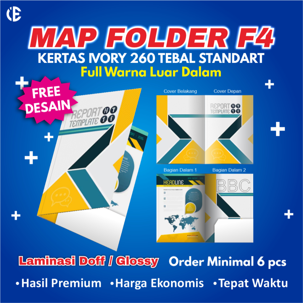 

MAP FOLDER F4 WARNA LUAR DALAM KERTAS IVORY 260 TEBAL / MAP SEKOLAH / INSTANSI / KANTOR / NOTARIS
