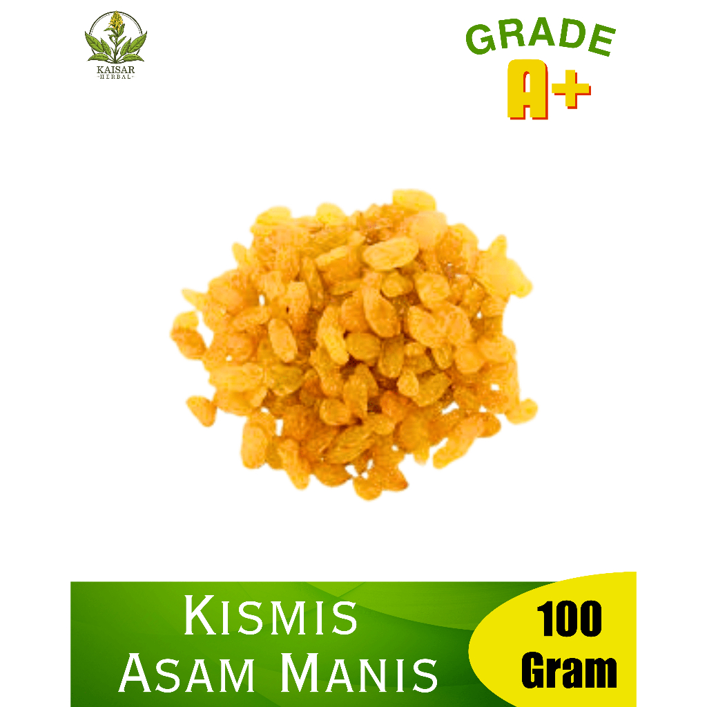 

Kismis Arab Golden Raisins 100 Gram Mix Asam Manis / Simin Mutiara Premium Oleh Haji Dan Umroh Original
