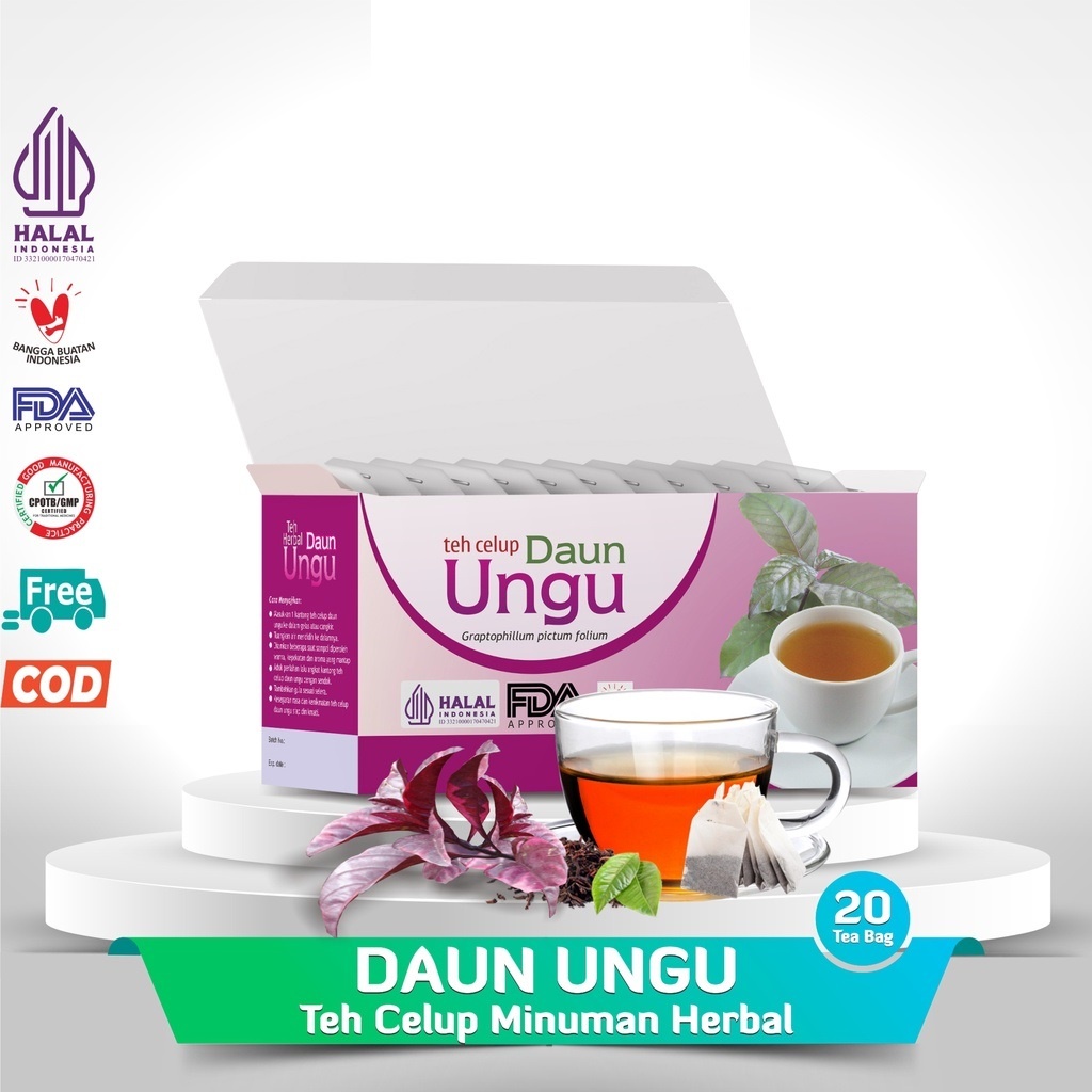 

Teh Celup Daun Ungu Tazakka Minuman Teh Herbal Untuk Wasir dan Ambeien - 20 Kantong