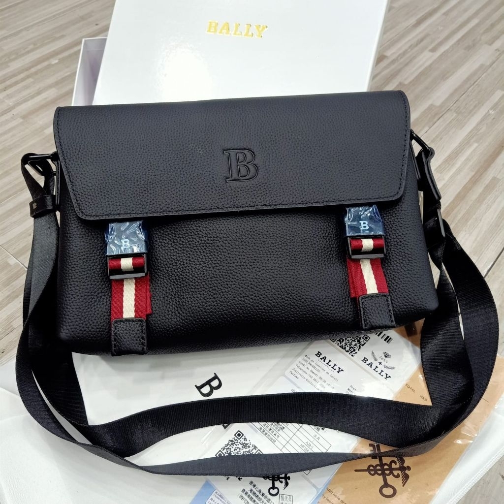 Messenger bag kulit Bally 9821-2 tas selempang pria kulit