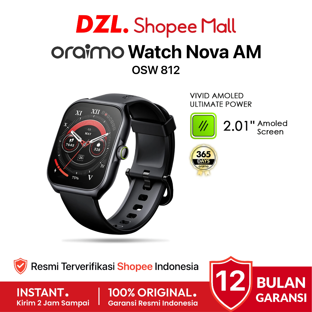 DZL - ORAIMO Smartwatch Watch Nova AM OSW 812 Original Resmi Official Store Smart Jam Tangan