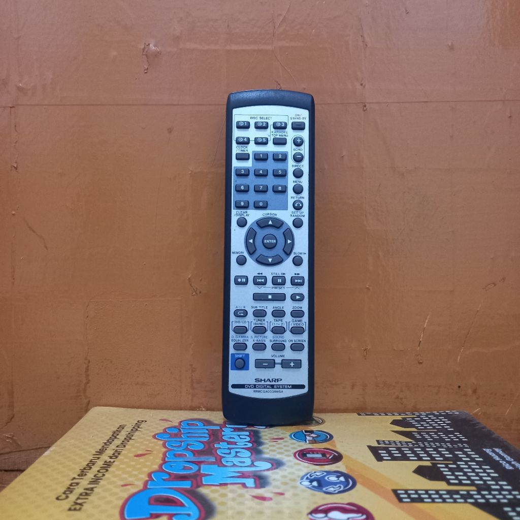 REMOTE DVD DIGITAL SYSTEM SHARP SERI RRMCGA033AWSA ORIGINAL