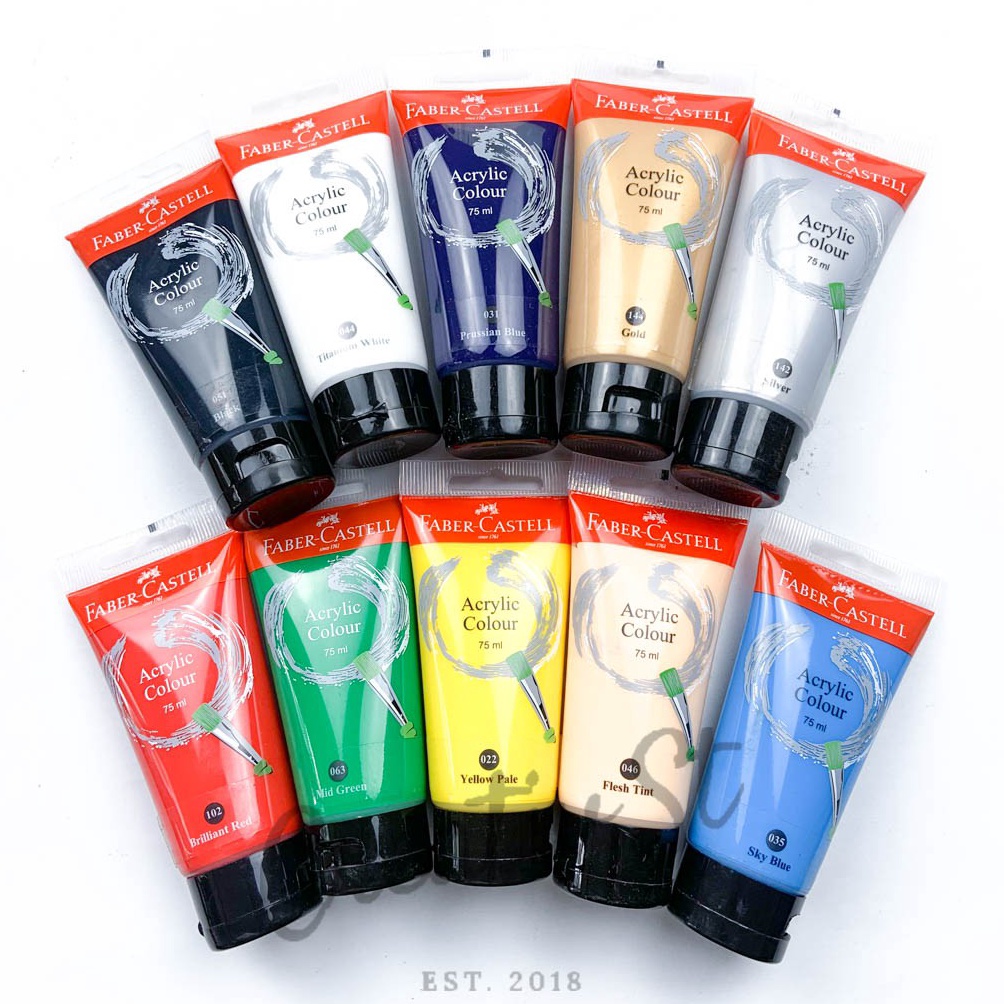 

KODE F95T FABER CASTELL Cat Acrylic Colour 75 Ml Satuan Cat Lukis Akrilik