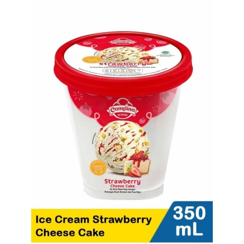 

Campina Ice Cream Strawberry Cheese Cake 350 ml